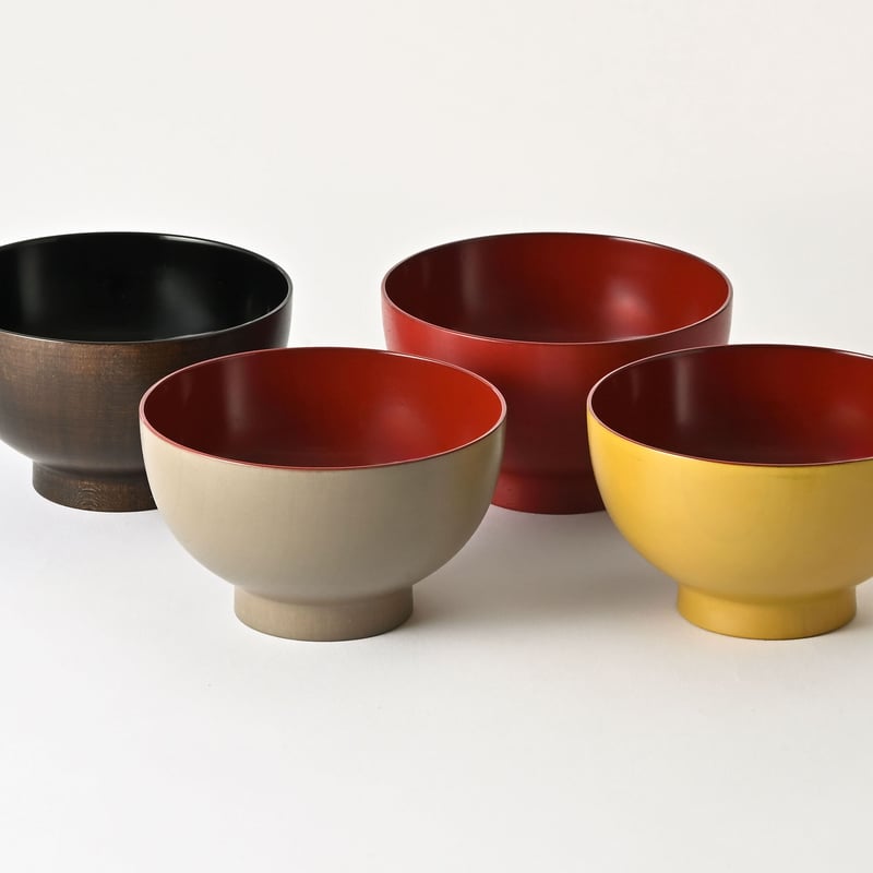 内塗り椀 黄×赤 | 漆琳堂 オンラインストア