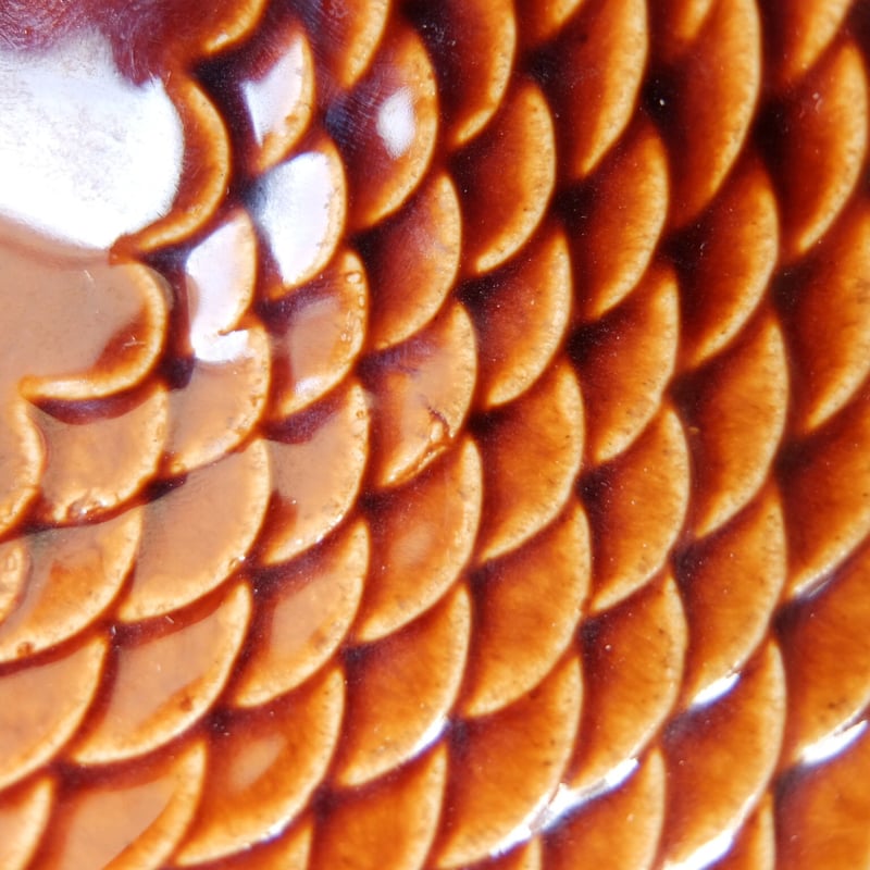 スティグ・リンドベリ Stig Lindberg フラーデン 魚プレート（ブラウン