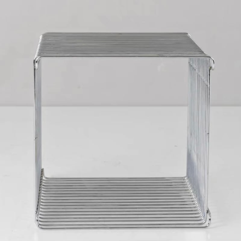 シルバー メタル 収納 ラック サイドテーブル マガジンラック ワイヤー