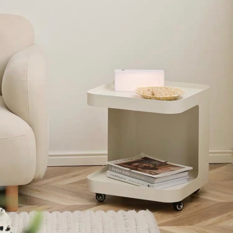 キャスター付 コの字 収納 サイドテーブル 全3色 ワゴン | 70PARK