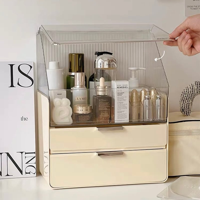 大容量 蓋付き 引き出し コスメ収納 ボックス 全2色 | 70PARK