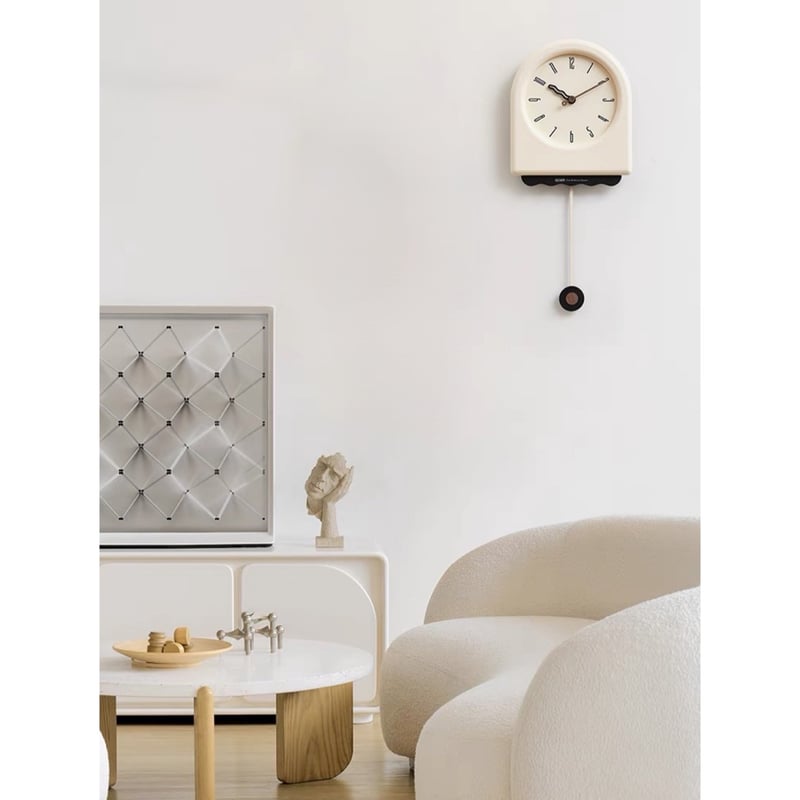 モノトーン アーチ型 クロック 振り子時計 全2色 掛け時計 | 70PARK