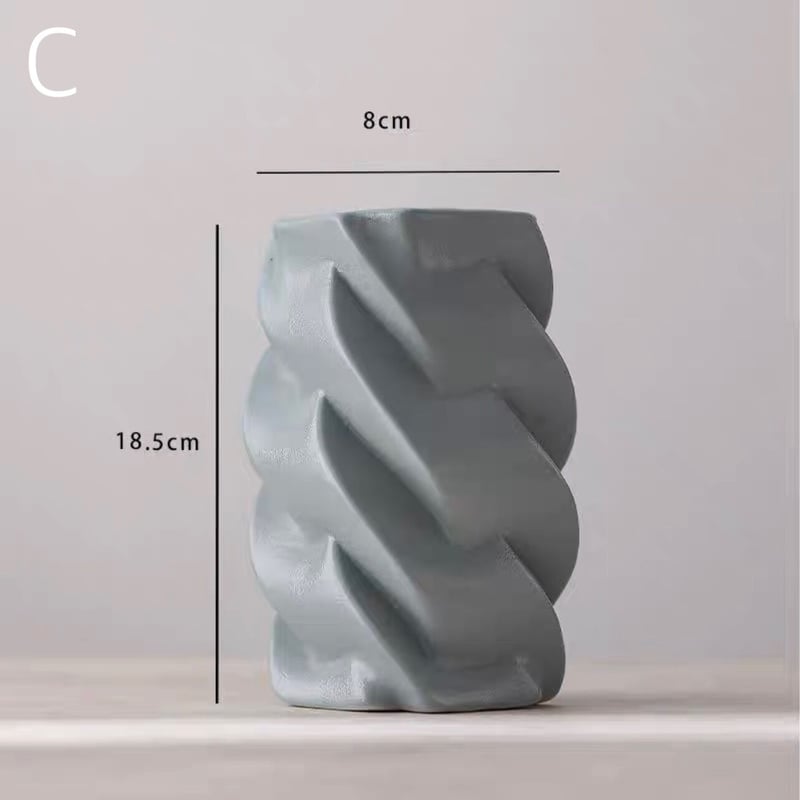 ねじれ ツイスト セラミック フラワーベース 花瓶 全3色 | 70PARK