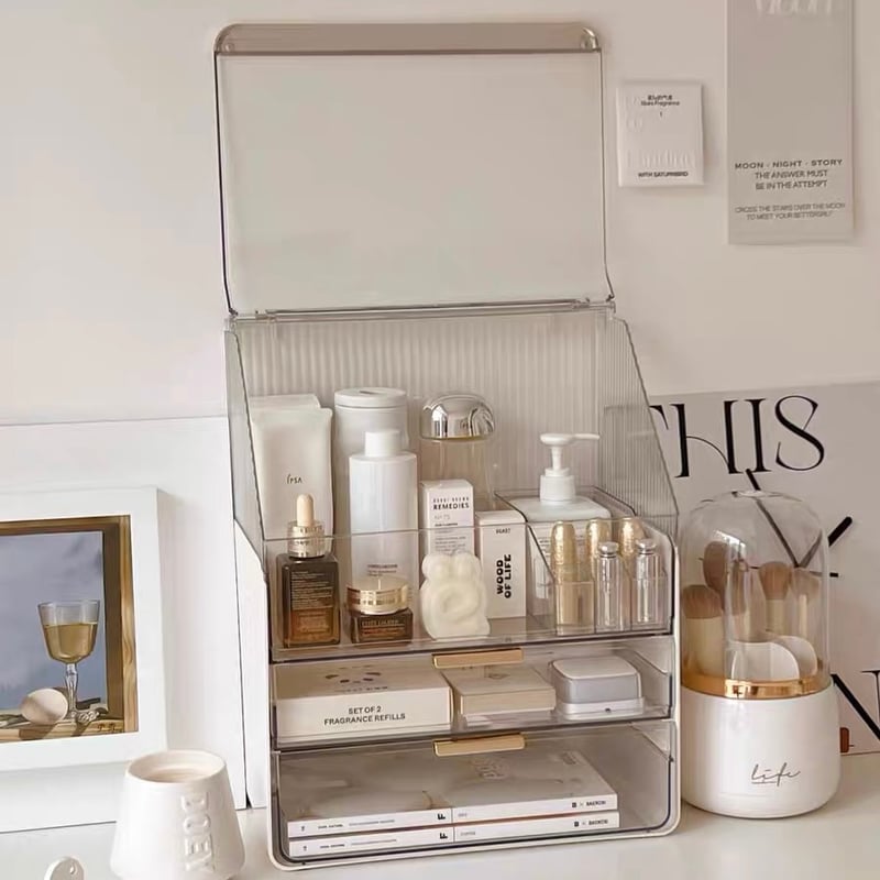 大容量 蓋付き 引き出し コスメ収納 ボックス 全2色 | 70PARK