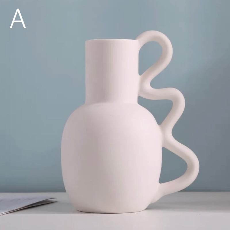 ウエーブ 持ち手 フラワーベース 全2タイプ 花瓶 | 70PARK