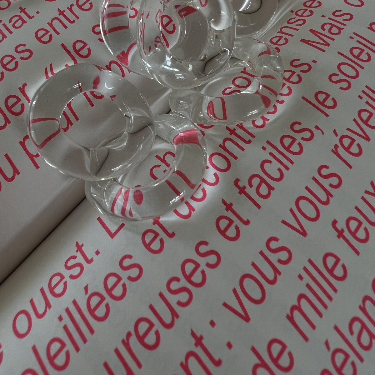 clear glass ring 8,11号, | yurikaakutsu