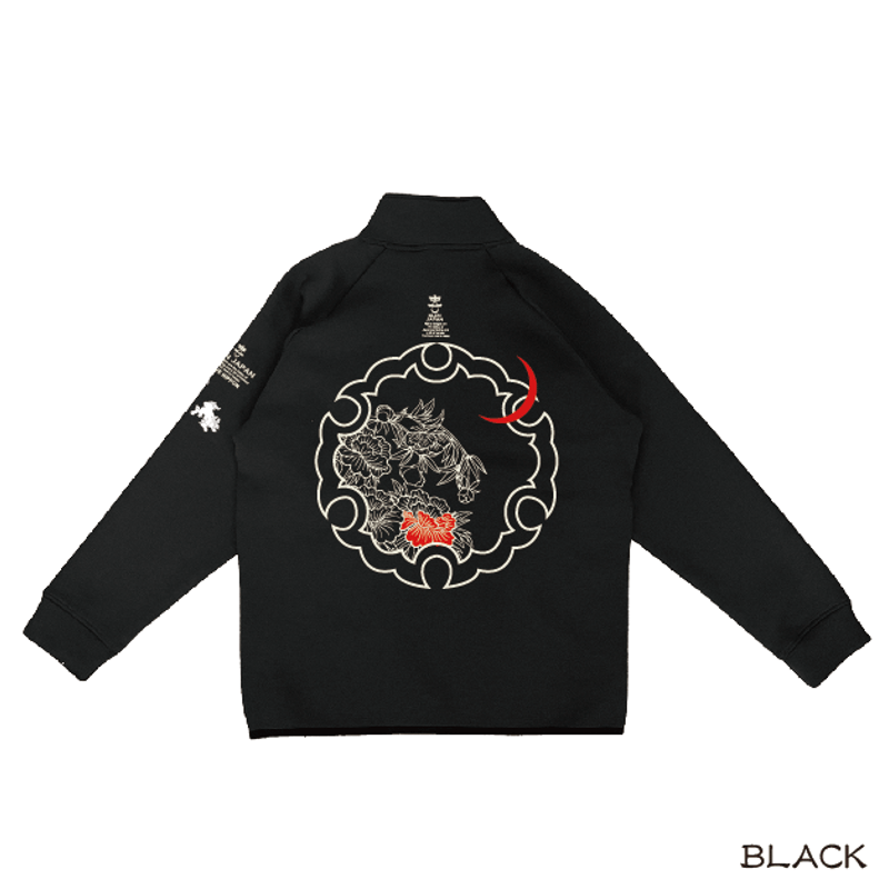 獅子牡丹のポンチブルゾン Lion and Peony Print Ponte Blouson