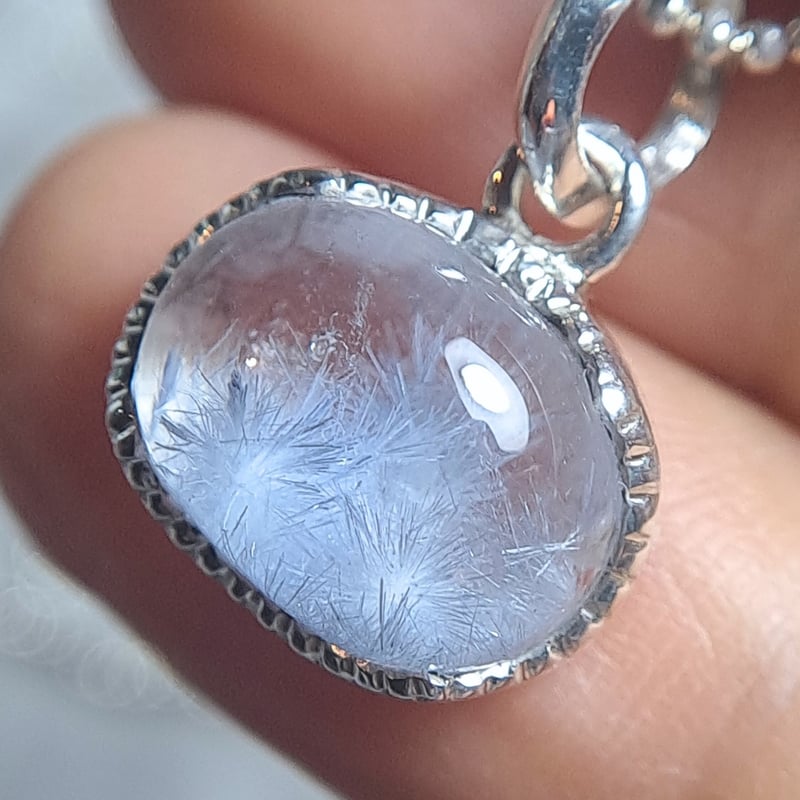 高品質デュモルチェライトインクォーツ シルバーネックレス | Le