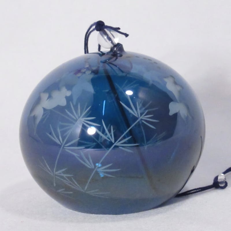 江戸切子風鈴・金魚 紺碧 | 篠原風鈴本舗