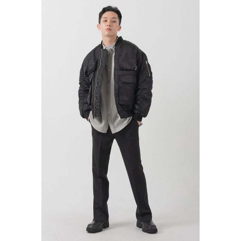 BY:L 』 マルチポケットオーバーサイズMA-1 (Black) | 6LJStore