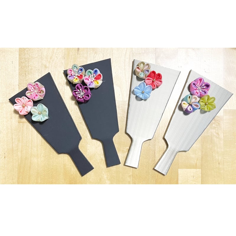 羽子板 H約17cm 台座なし 全8色(黒・白・赤・ゴールド・シルバー