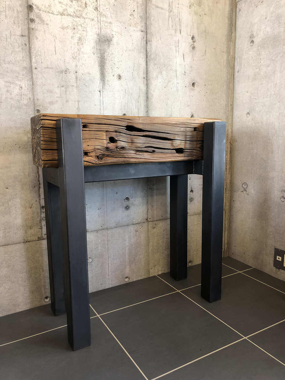 数量限定 CMN コンソールテーブル 古材 アイアン プランタースタンド