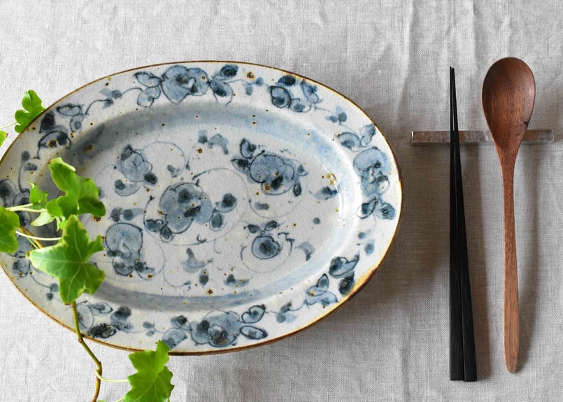 安南手 楕円深皿／市野吉記 | うつわと暮らし 凛 ONLINE SHOP