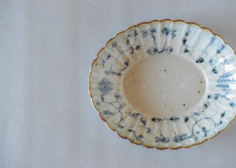 安南手 楕円輪花鉢／市野吉記 | うつわと暮らし 凛 ONLINE SHOP