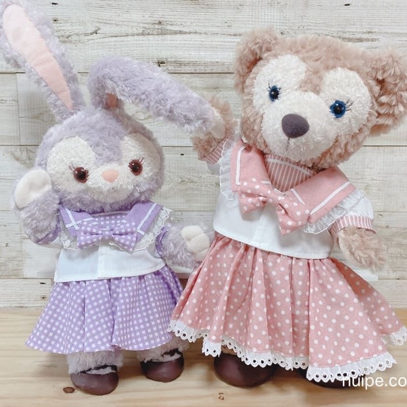 ダッフィー・シェリーメイサイズ】セーラー服（スクエアカラー）の型紙