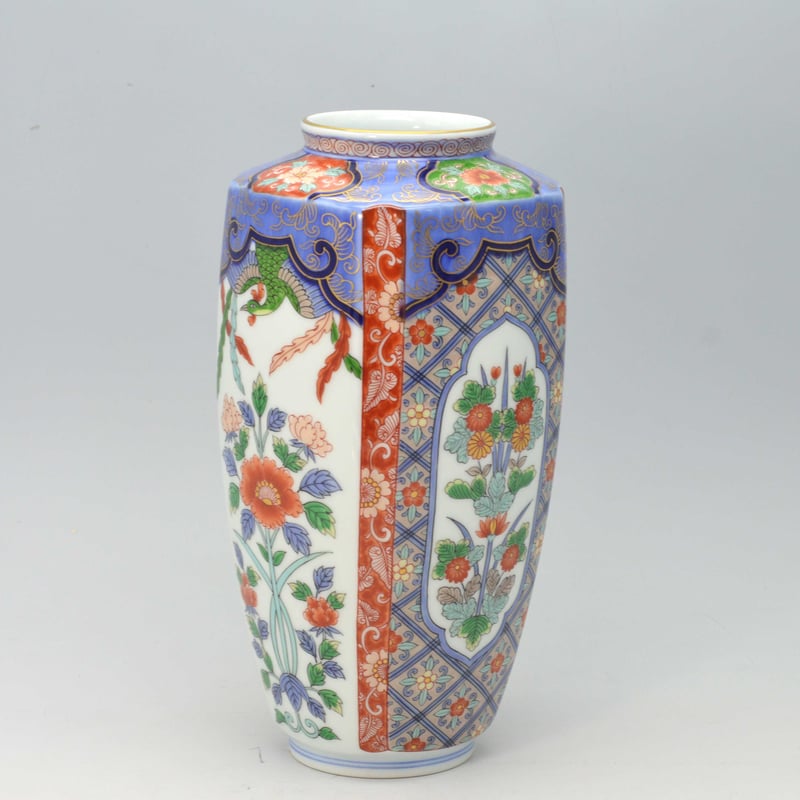 鳳凰草花 肩角花瓶(有田焼) | 古川陶磁器ストア