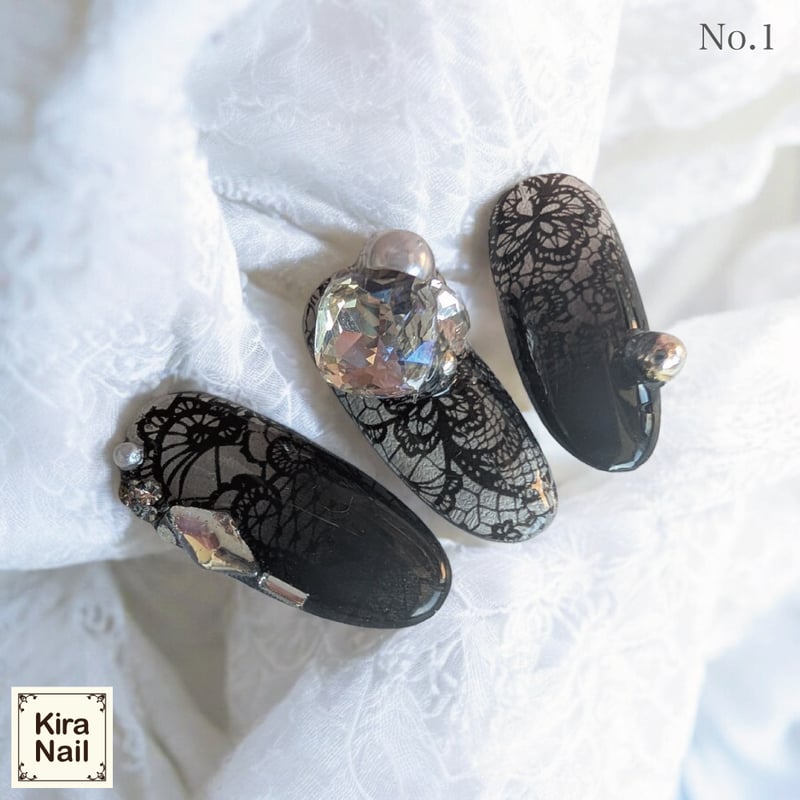 KiraNail アートホイルブラックエレガンスレース | Kira Nail