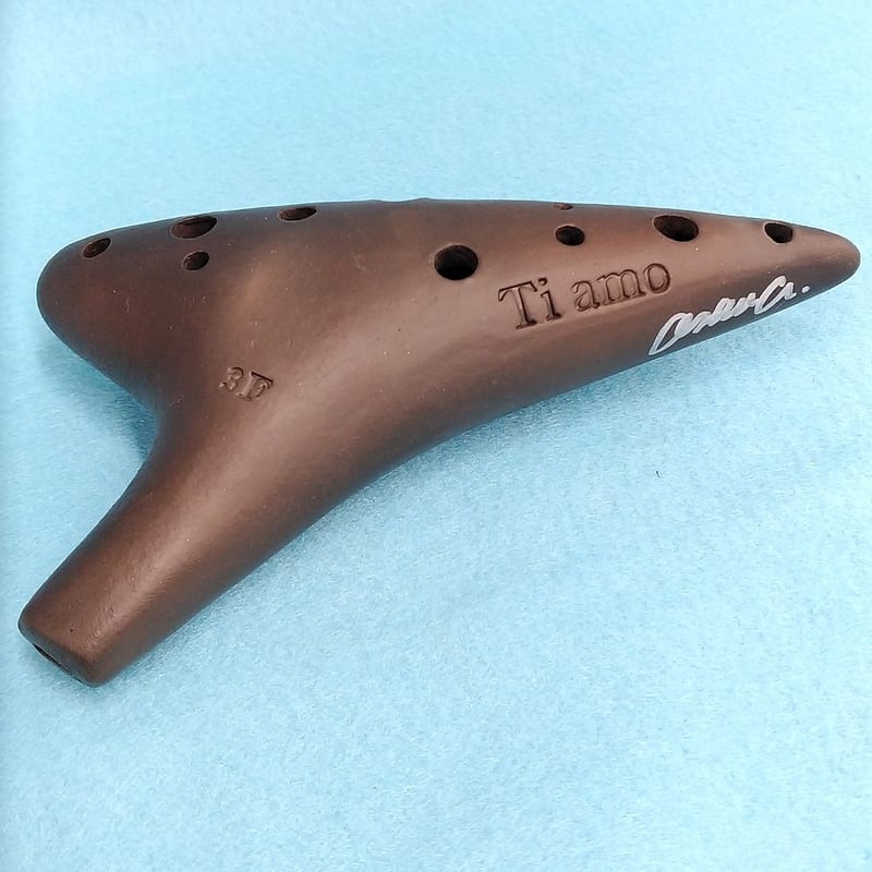 ティアーモ オカリナ ソプラノF シングル管 黒陶シリーズ 合奏モデル