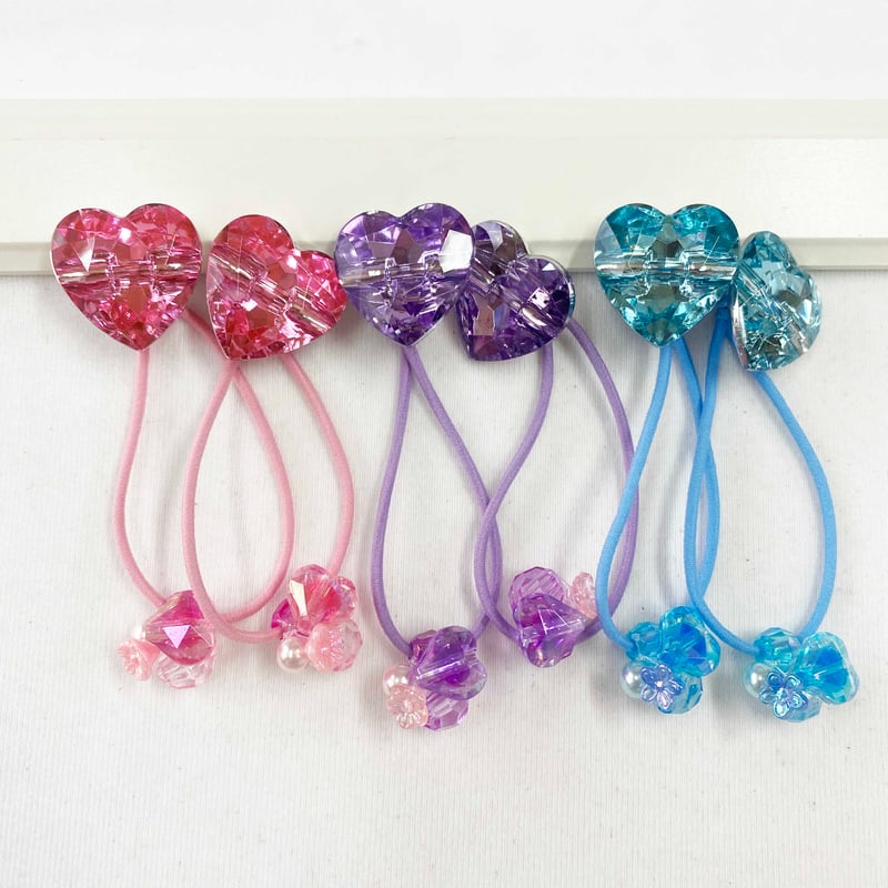 グラデハートヘアゴム ブルー | SaintFarm セント・ファーム