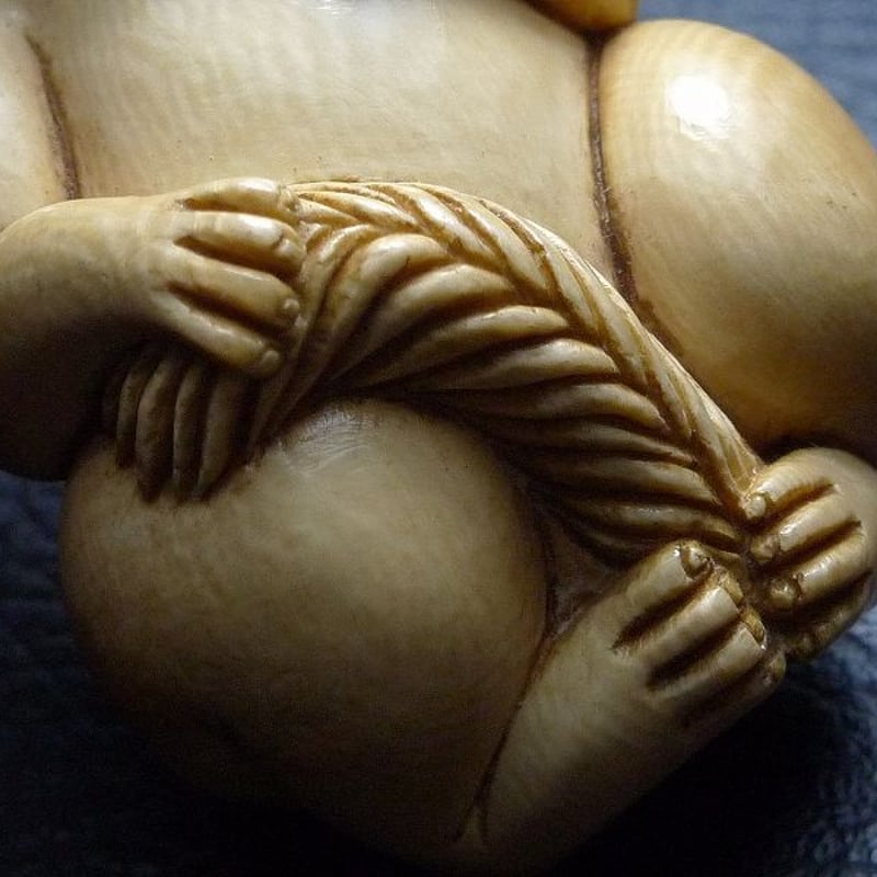 △本象牙兎根付27g・提げ物△NE6△ | 象牙屋本舗 こほく堂 本象牙と