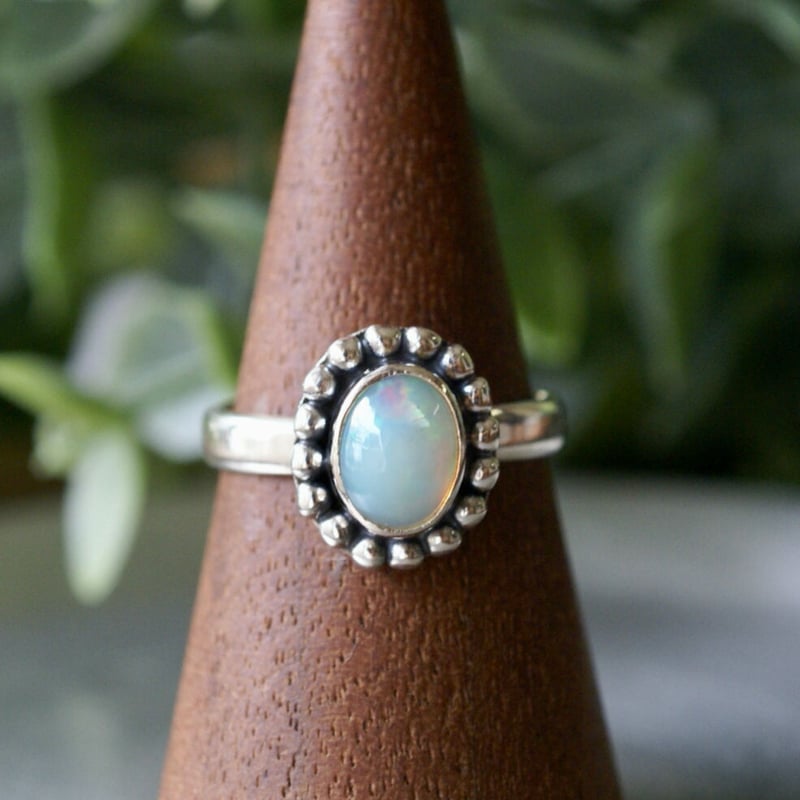 エチオピアオパール エスニックリング シルバー925 13.5号（sv-504