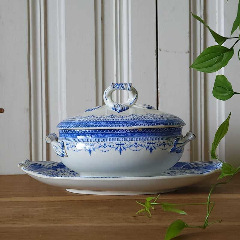 Creil et Montereau 蓋付きソーシエール Gaulois | リボンときどきネコ