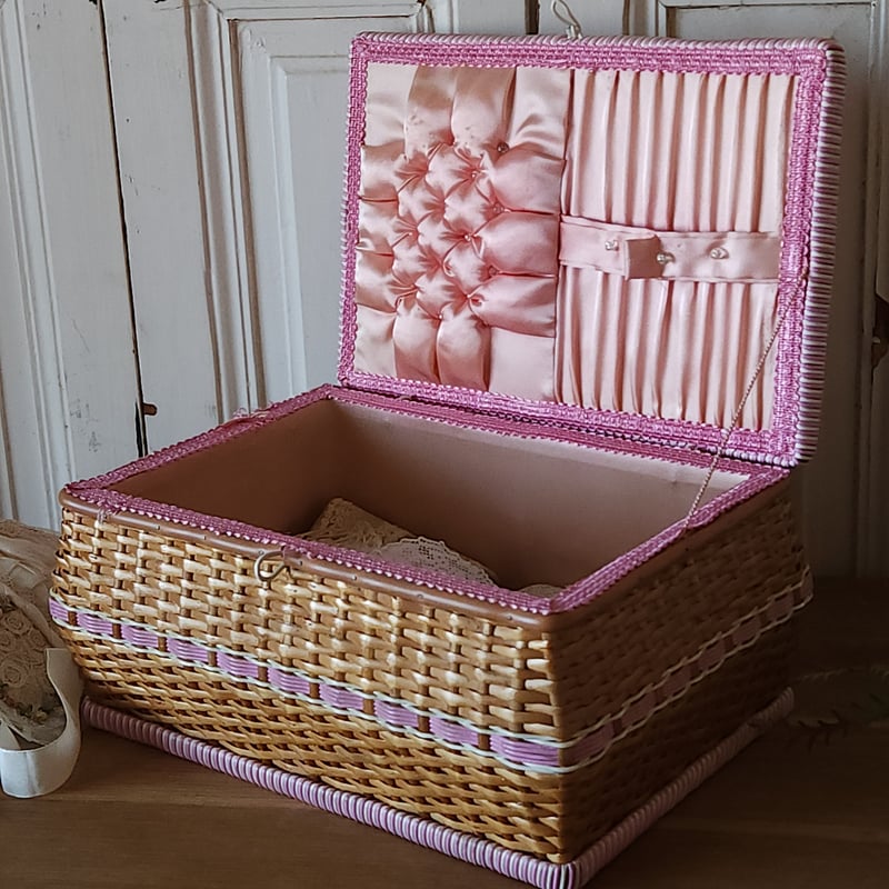 籐製ソーイングボックス | リボンときどきネコ