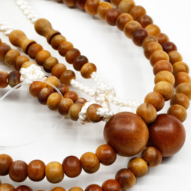 女性用 婦人用 創価学会数珠 念珠 木製念珠 8寸 030 白檀 びゃくだん