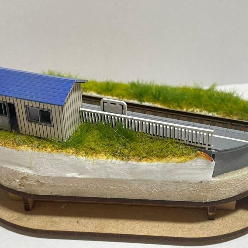 A-12 ミニジオラマ用 ホームA 〜田舎の駅〜 Nゲージ ペーパーキット 1