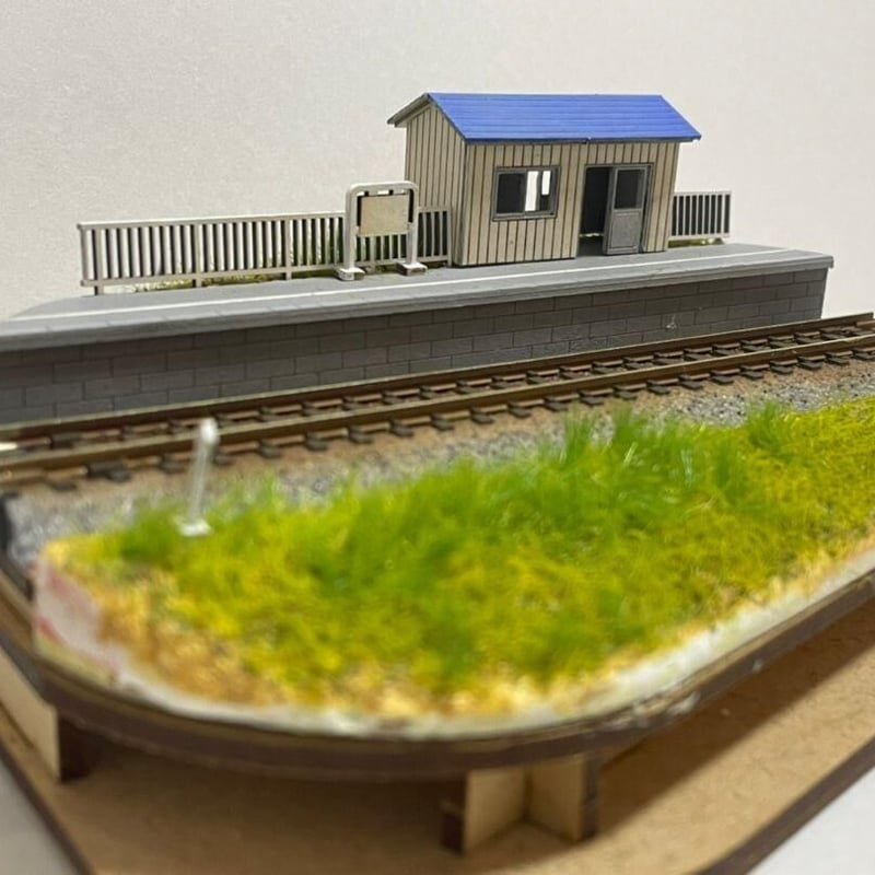 A-12 ミニジオラマ用 ホームA 〜田舎の駅〜 Nゲージ ペーパーキット 1