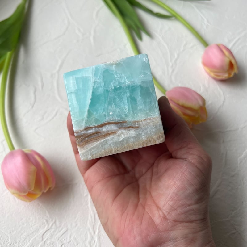 カリビアンブルーカルサイト キューブ ① | Studio Kururi