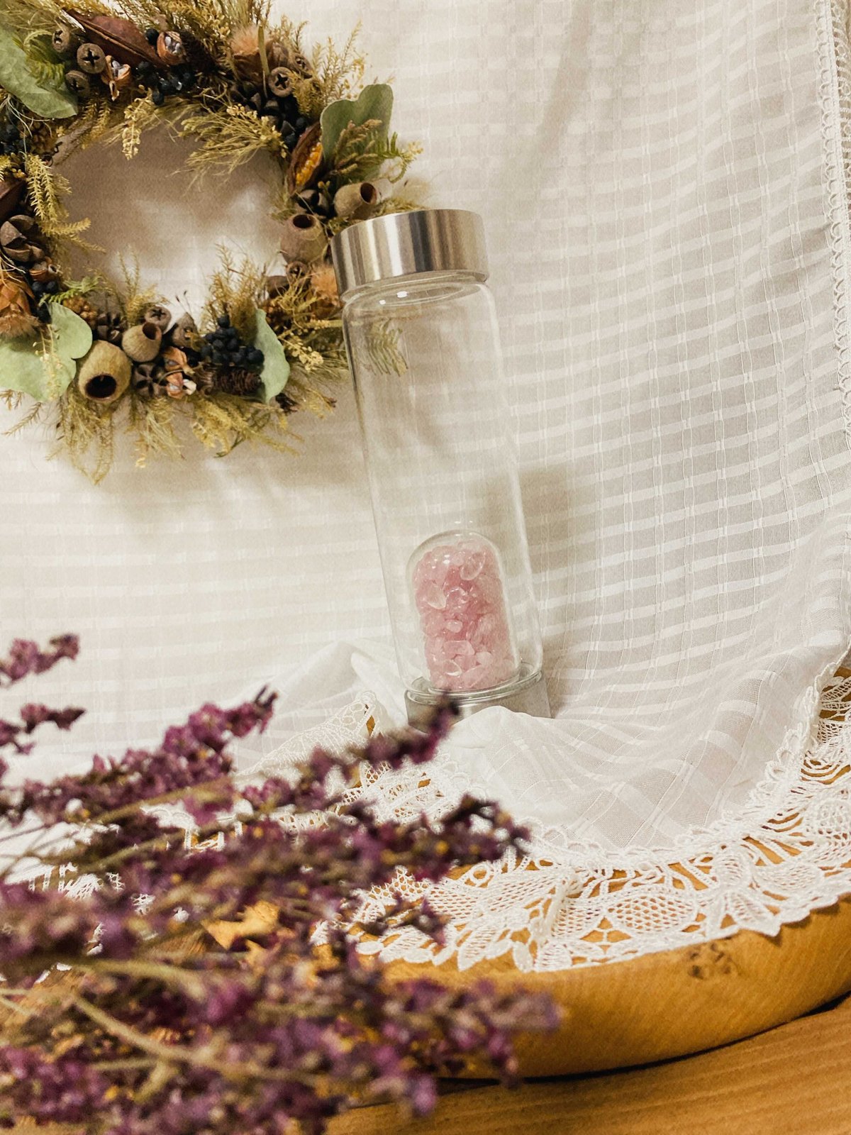 ジェムウォーターボトル 『ローズクォーツ』 | Studio Kururi