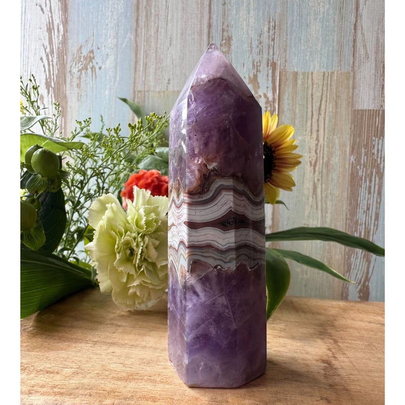 🌟虹の応援団：アメジストと瑪瑙の共生タワー 🌈💜 | Studio Kururi