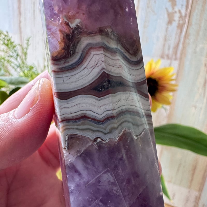 🌟虹の応援団：アメジストと瑪瑙の共生タワー 🌈💜 | Studio Kururi