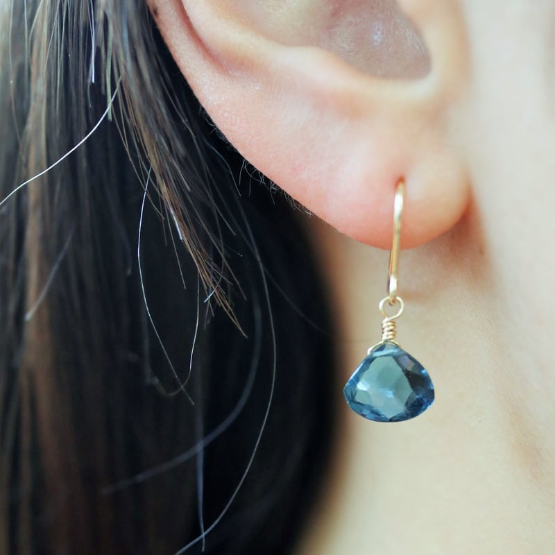 Supple（ロンドンブルートパーズピアス）14kgf | M'skyy