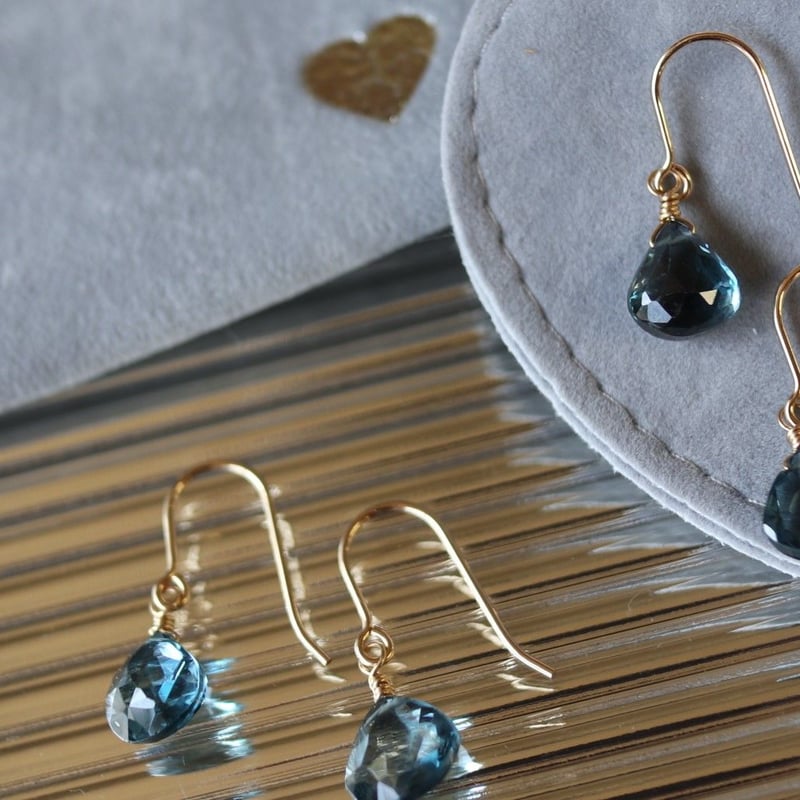 Supple（ロンドンブルートパーズピアス）14kgf | M'skyy