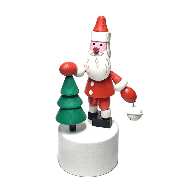 チェコ製 サンタ 木製 プッシュトイ フィギュア クリスマス