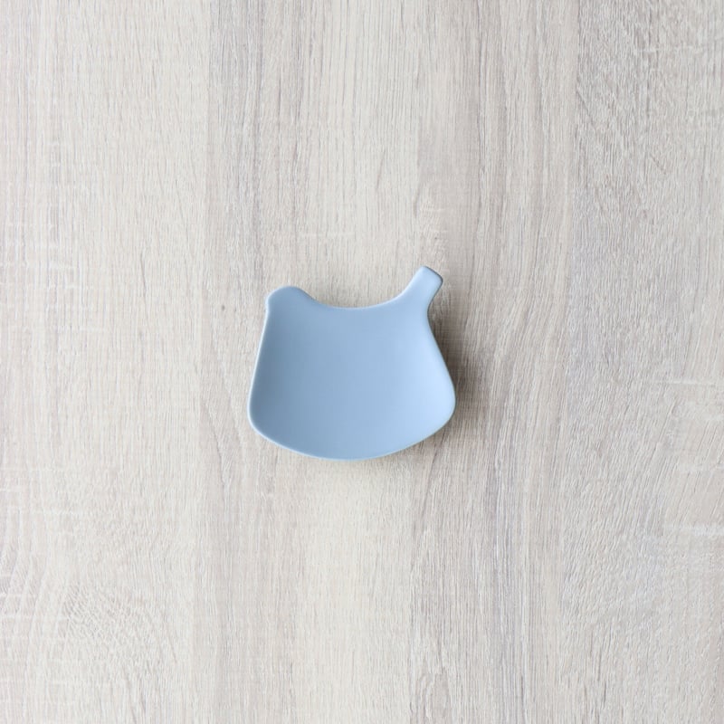 yumiko iihoshi porcelain tori plate gray ／ イイホシ