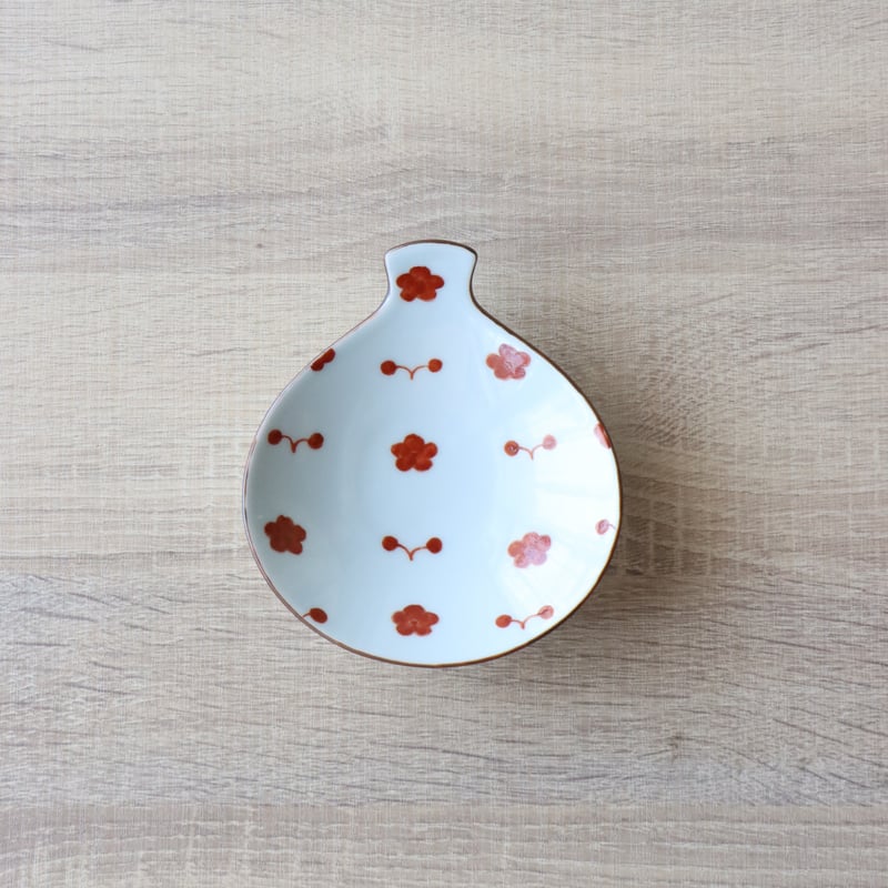 赤絵花つぼみ 徳利皿 小 / ミニ | 和食器通販 有田焼 山忠｜おしゃれで