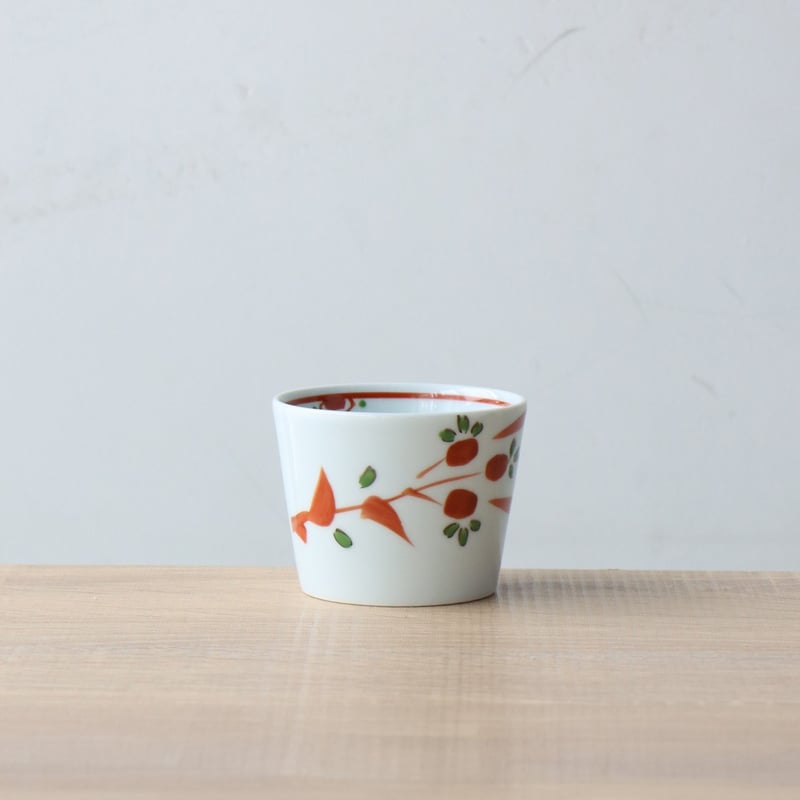 そば猪口 赤絵 | 和食器通販 有田焼 山忠｜おしゃれでモダンな和食器を