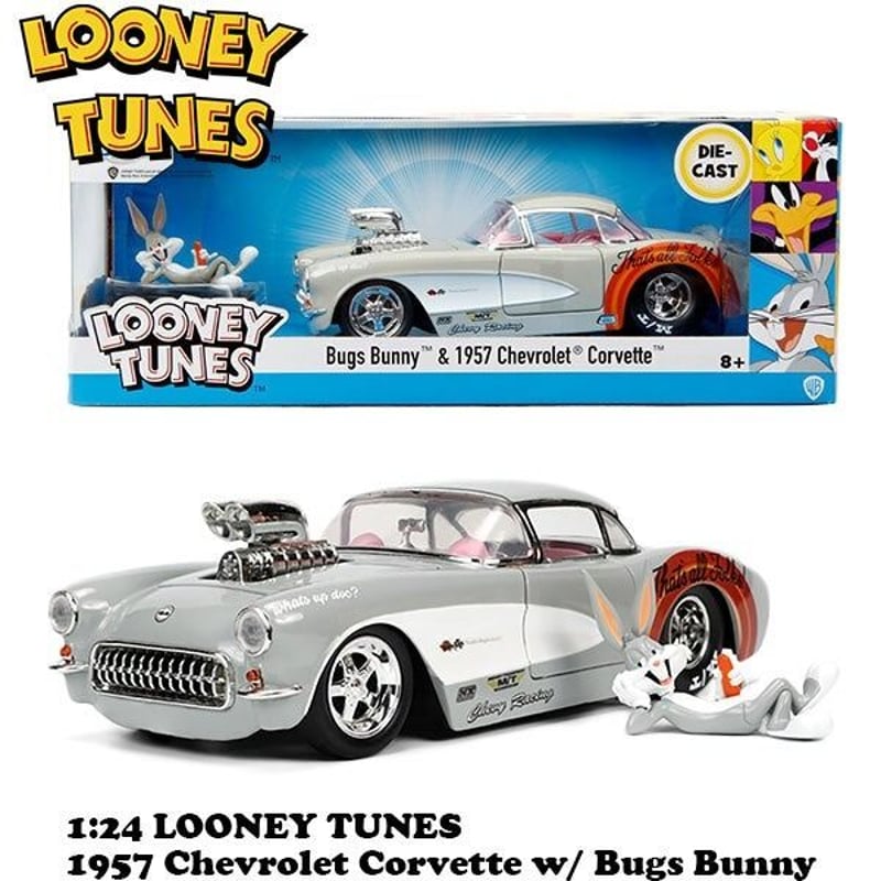 1:24 LOONEY TUNES 1957 CHEVY CORVETTE w/ BUGS B