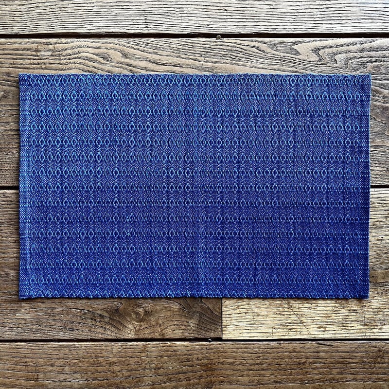 藍染 花風通織 ランチョンマット 納戸 （a-4-3） | 出西窯 on-line STORE