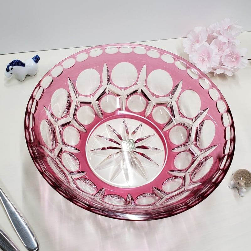 HOYA クリスタル切子 菓子鉢 一品作 | つちや陶器店