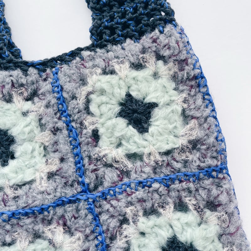 編み物Kit》【かぎ針編み】クレイジーグラニースクエアバッグ