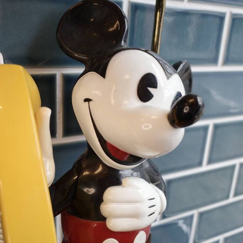 ビンテージ 希少 ミッキー 電話機 ランプ LAMP レトロ ダイヤル DISNEY