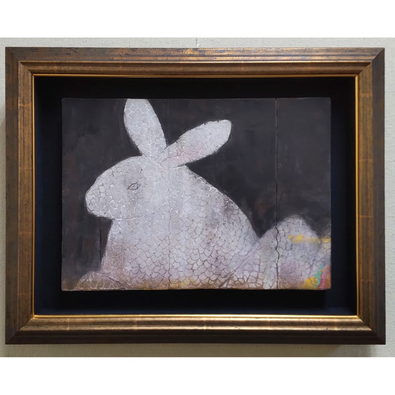岡村桂三郎「うさぎ」日本画 額装込 | 恵埜画廊STORE