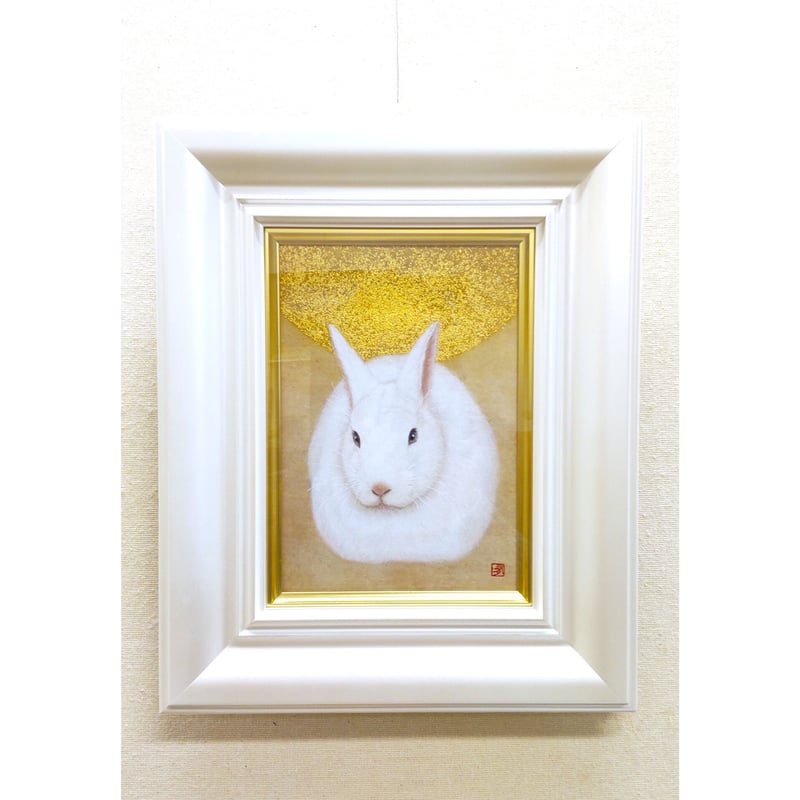 北野有里子 「月うさぎ」 日本画 | 恵埜画廊STORE