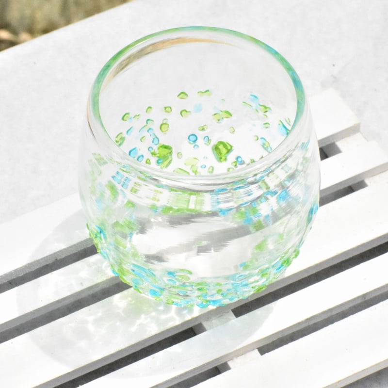 つぶつぶ丸グラス（青系） | てぃだ工房 Online Store