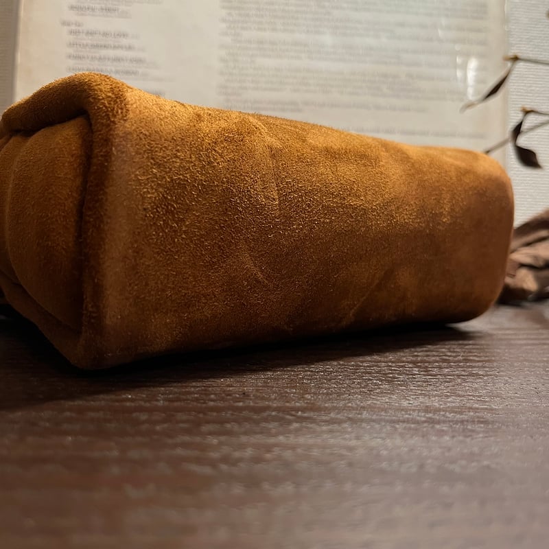 kudu革ポシェット kudu革スエードポシェット キャメル色ポシェット