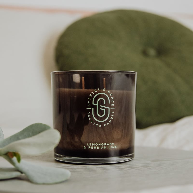 Scarlet & Grace】SCSI0307 グラス入りソイキャンドル ダブルウィック/